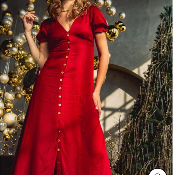 Carnelia Maxi Dress Garnet SZ L Tamga Designs - Picture 2 of 11